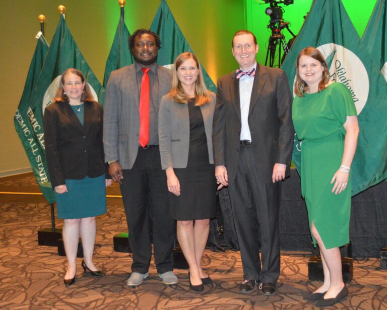 Academic All-State alums Michelle Lindo McCluer, Mario Franklin, Chelsea Render, Dr. Brian Edward Clowers and Dr. Heather Rice attended the banquet to present the Medal for Excellence winners with their awards.
